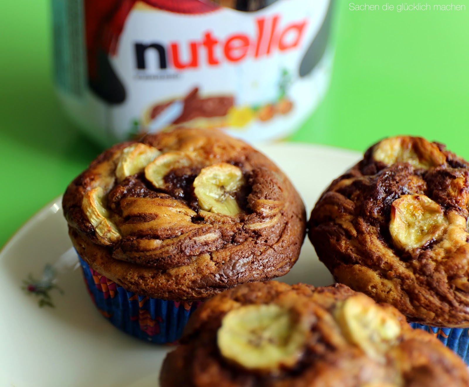 Sachen die glücklich machen: Bananen-Nutella-Muffins