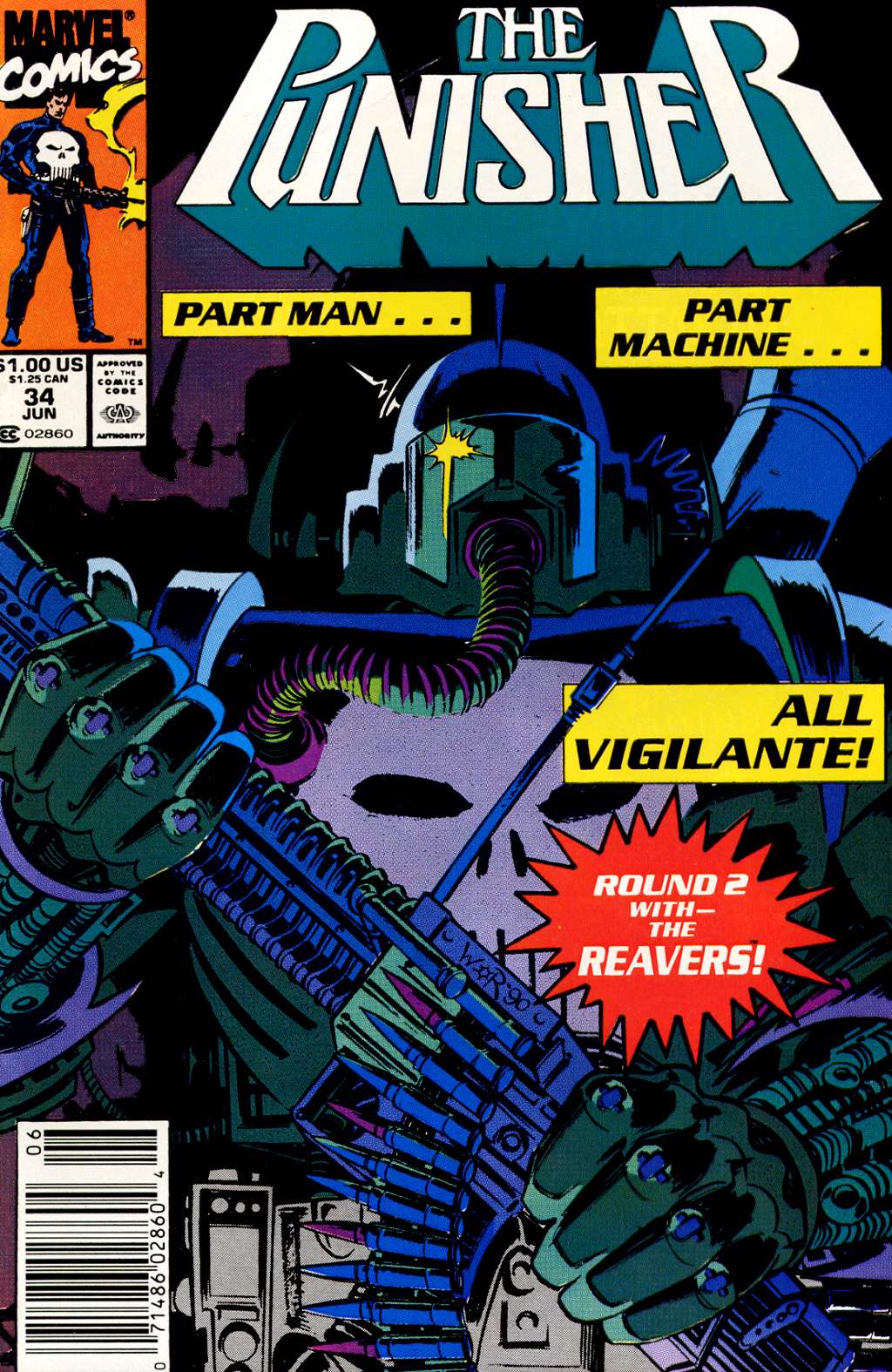 Read online The Punisher (1987) comic -  Issue #34 - Exo-Skeleton - 1