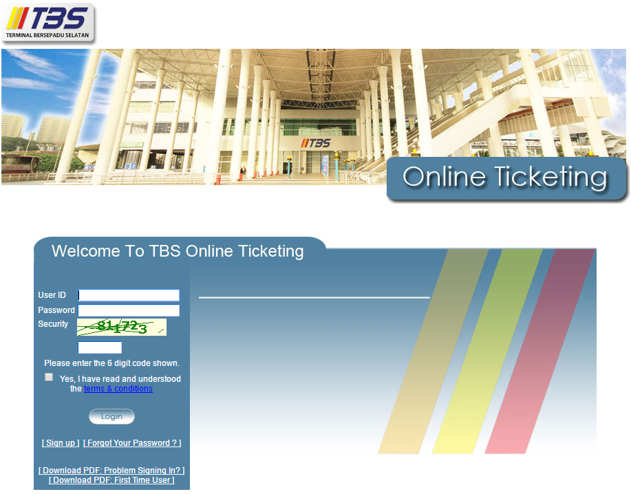 Tiket bas online tbs