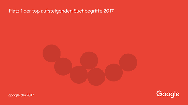 Animiertes Bild, das den top aufsteigenden Suchbegriff 2017 visualisiert