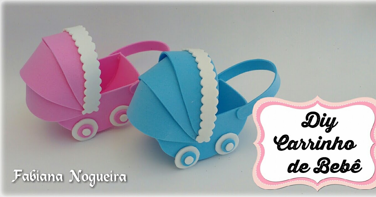 Festa Fácil & Econômica Diy Carrinho de Bebê de EVA Festa Fácil & Econômica Diy Carrinho de Bebê de EVA
