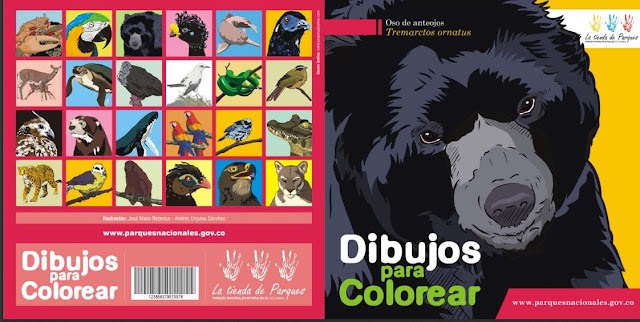 dibujos para colorear animales parques nacionales de Colombia