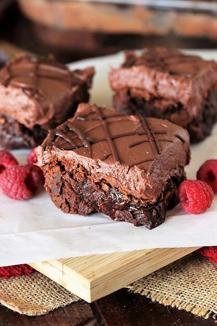 Raspberry Truffle Brownies