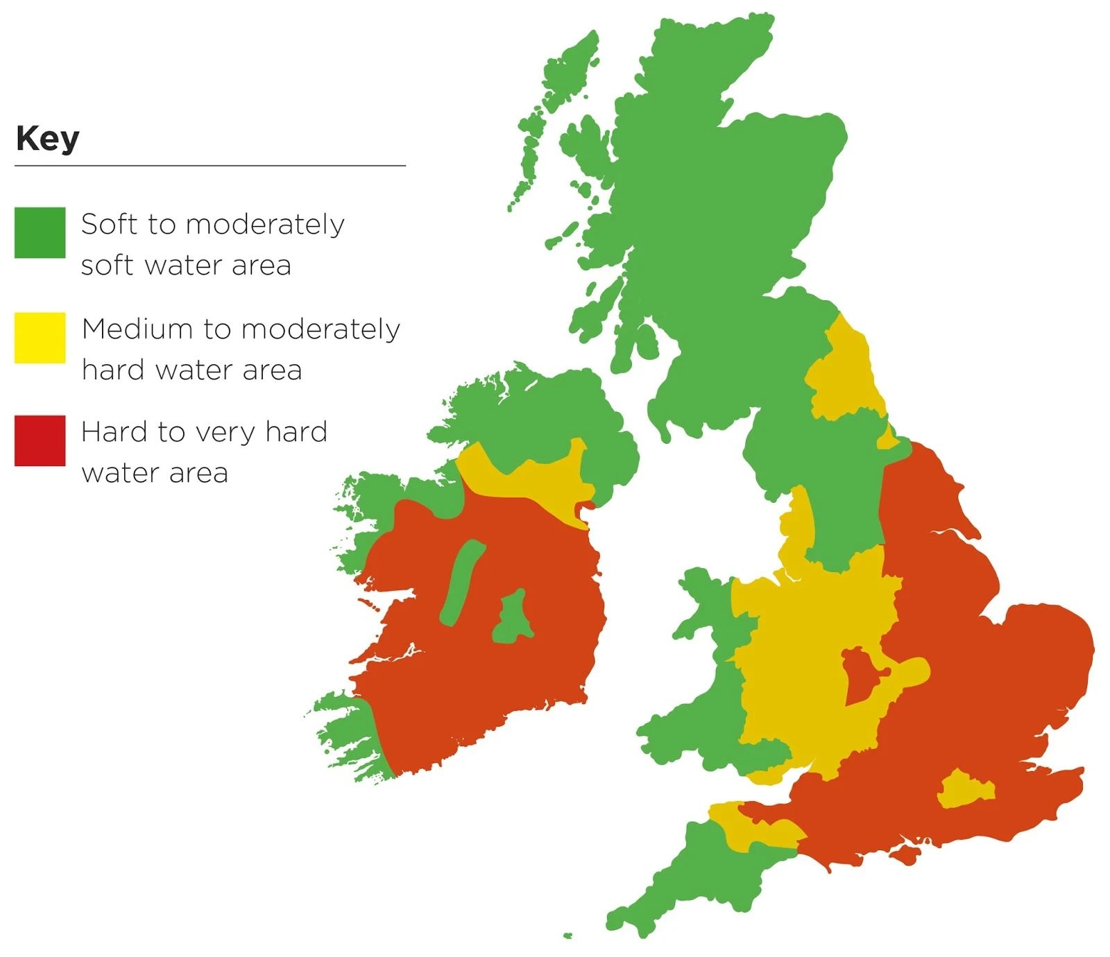 Water hardness in the UK & Ireland