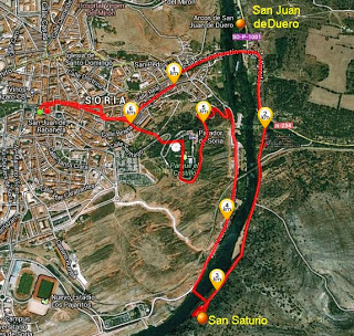 Recorrido real marcado por el Runtastic