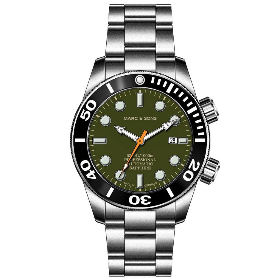 Marc & Sons' new Diver Watch Series Professional MARC%2B%2526%2BSONS%2BDiver%2BWatch%2Bseries%2BPROFESSIONAL%2Bolive