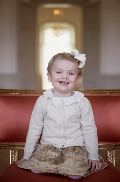 The Swedish Royal Court  released new photos of Princess Estelle  on the occasion of  her 2nd birthday.