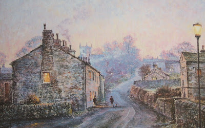 Downham at Dusk-Michael Howley Artist. A signed limited edition print from an original soft pastel painting