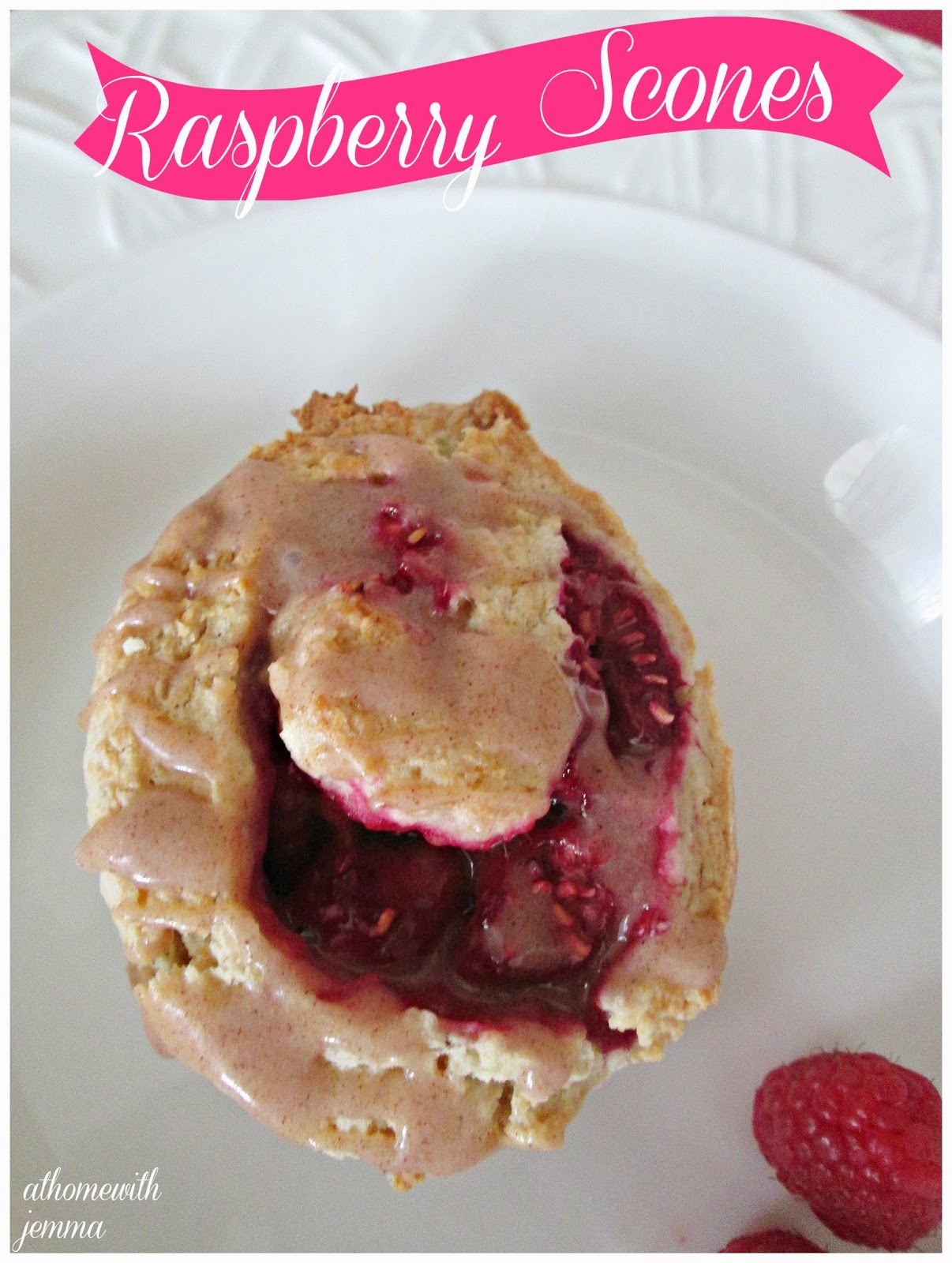 Raspberry Scones - At Home with Jemma