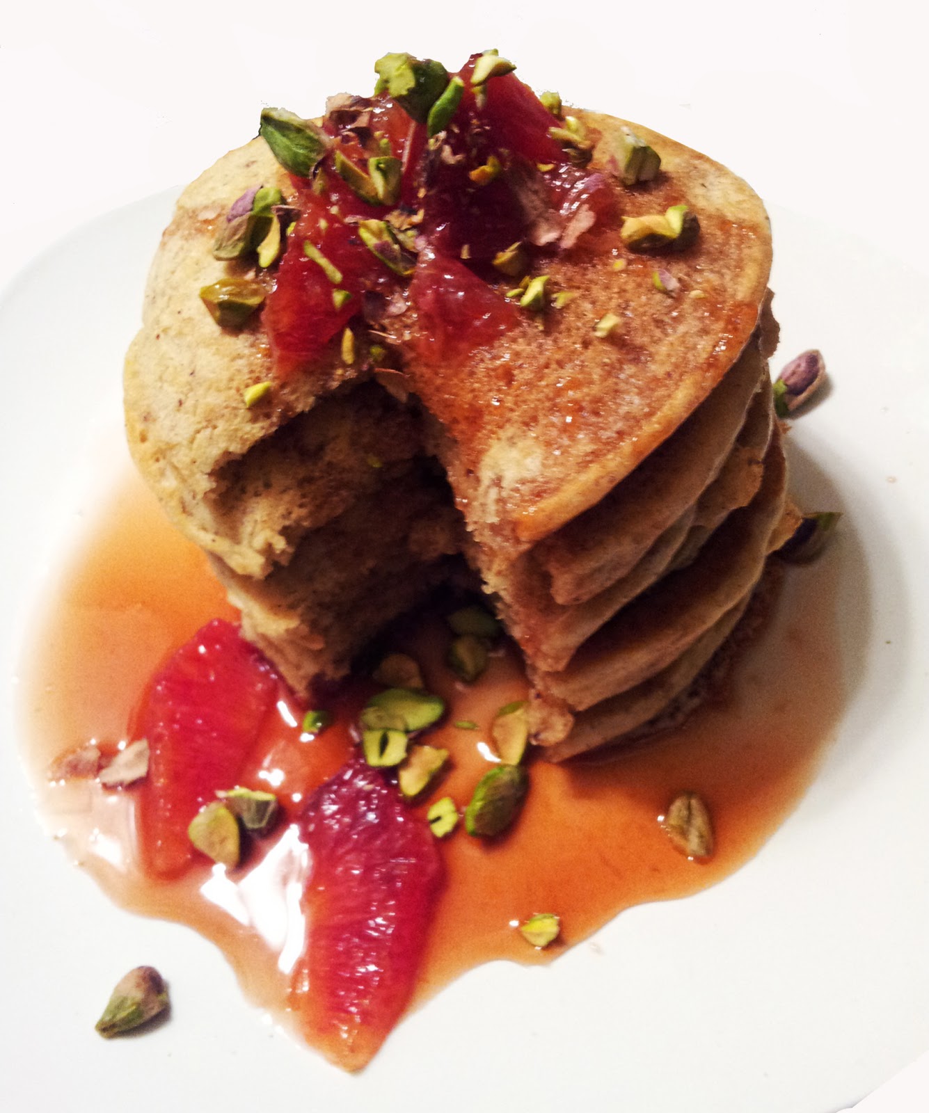 A Profound Hatred of Meat Almond Pancakes with Blood Orange Syrup and
