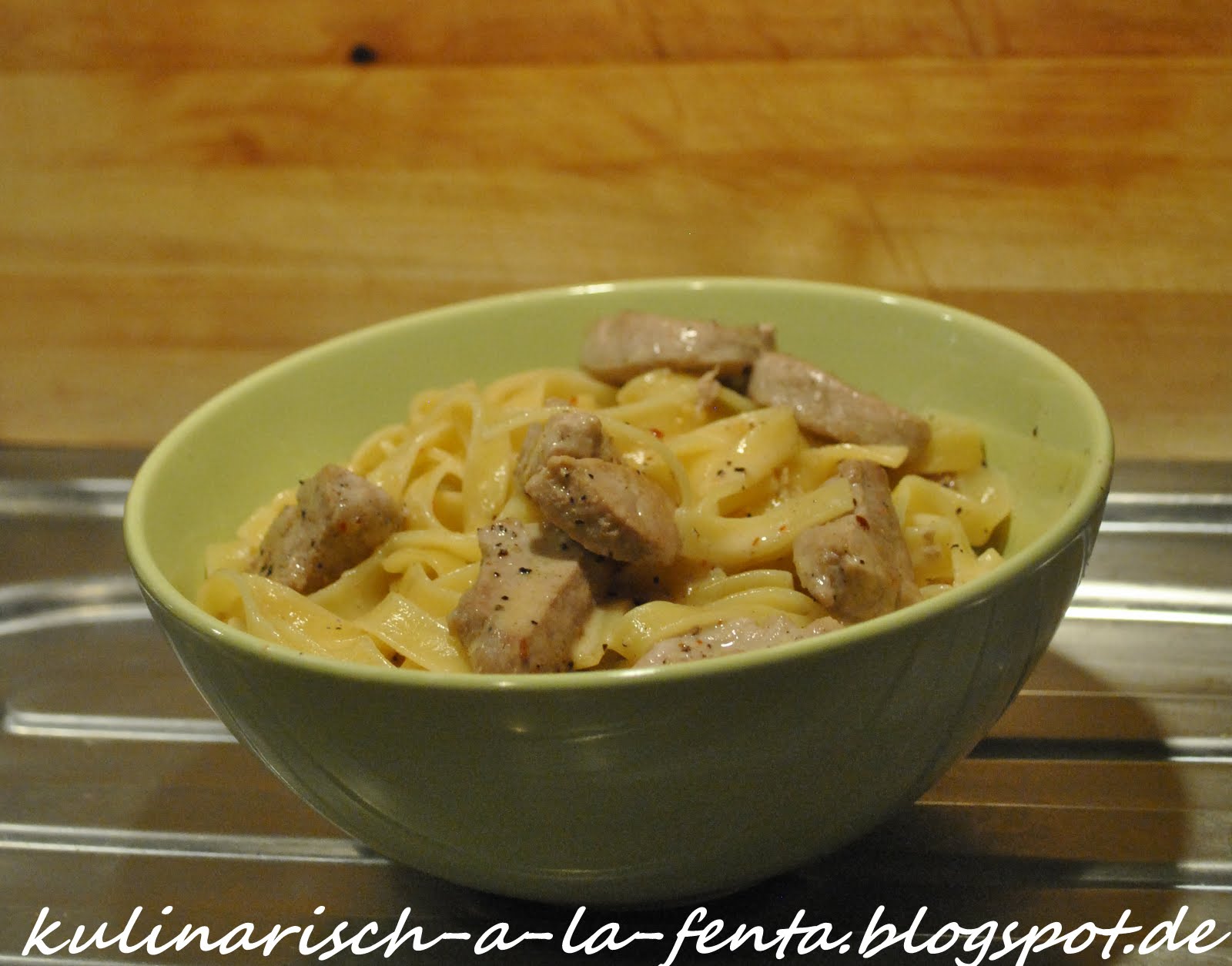 Kreationen à la Fenta: sahnige Bandnudeln mit Filetspitzen