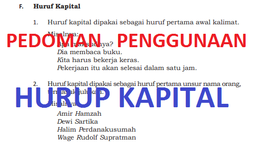 PEDOMAN PENGGUNAAN (PENULISAN) HURUF KAPITAL SESUAI EYD (PUEBI)