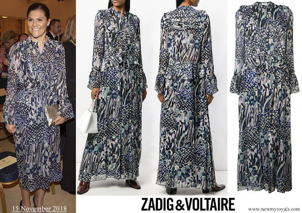 Crown Princess Victoria wore ZADIG&VOLTAIRE floral print dress