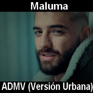 Maluma - ADMV (Version Urbana) Letra y acordes de guitarra y piano