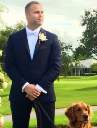 man uses dog bestman