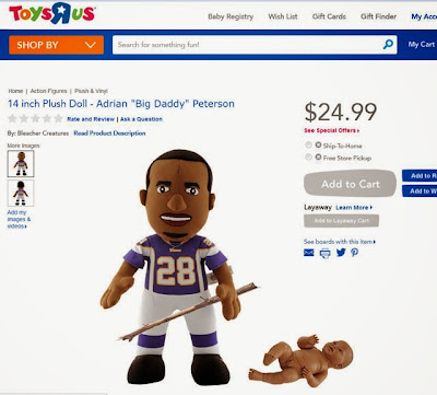 funny adrian peterson child abuse doll