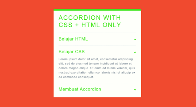 Membuat Accordion dengan CSS + HTML | Jendela Dunia Internet Dan Tekhnologi