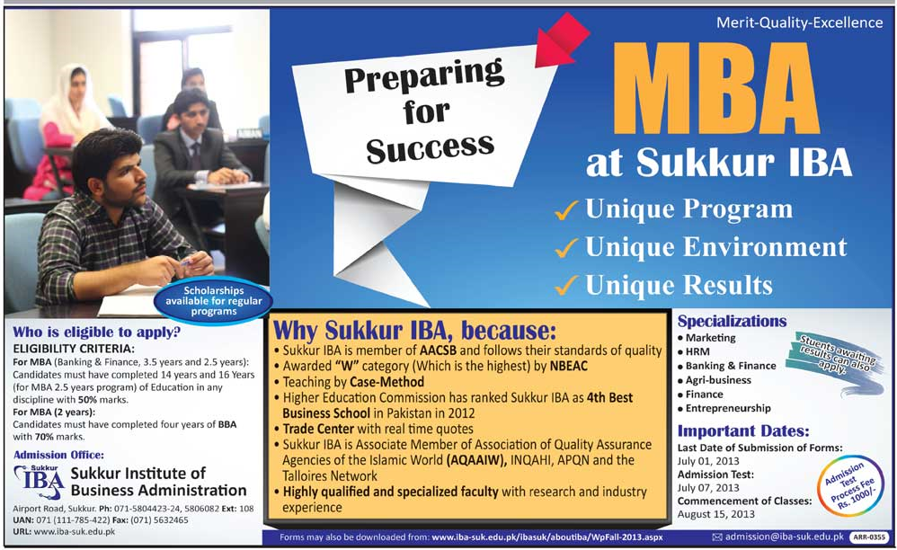 sukkur-iba-offers-mba-admissions-2019-merit-list-result-2019