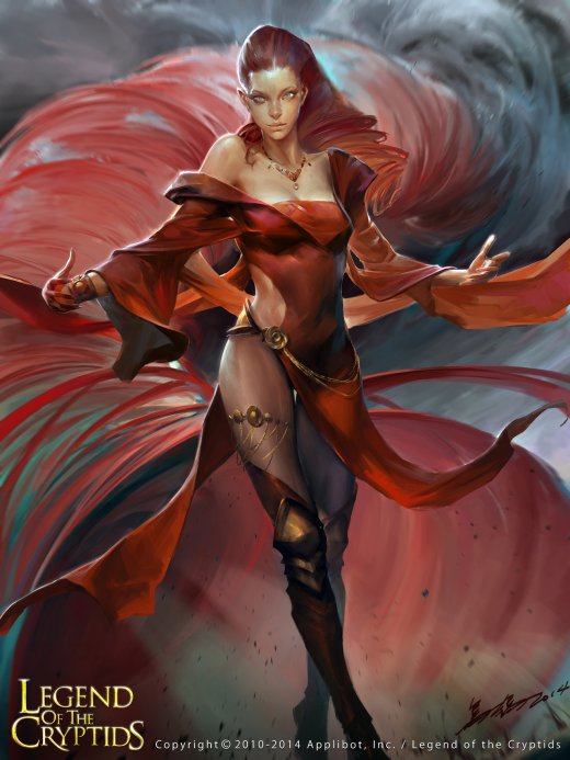 Cheng Xu crow god deviantart ilustrações fantasia games legend of the cryptids mulheres sensuais fantásticas
