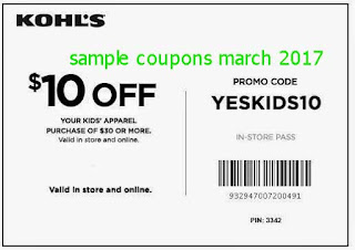 free Kohls coupons for march 2017