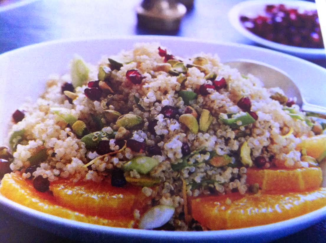 Quinoa with Pomegranate and Pistachios A