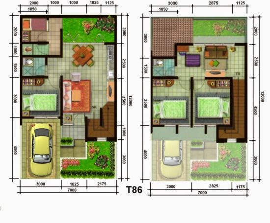 Contoh Sketsa  Rumah Minimalis  Sederhana  2 Lantai Desain 