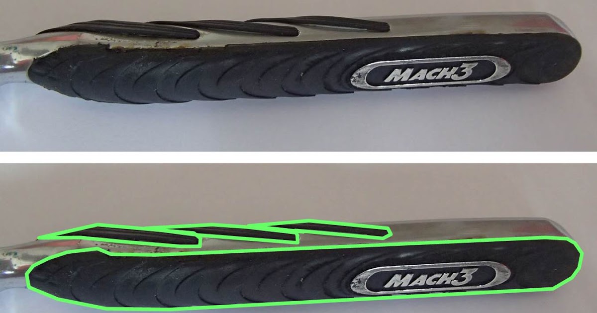 Buy.Make.Fix FIX sticky rubber on Gillette Mach3 handle