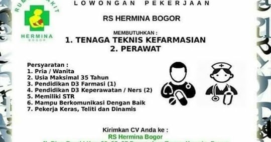 Info Lowongan Pekerjaan Karir Di Rs Hermina 2018
