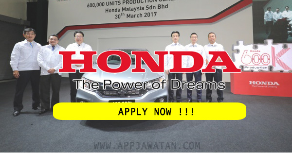 Jawatan Kosong di Honda Malaysia Sdn Bhd 