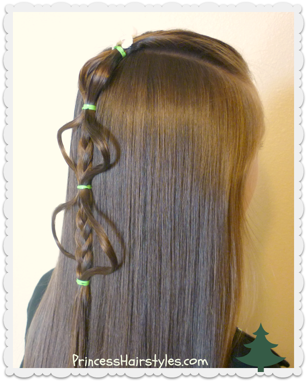 Easy Bubble Braid Christmas Tree Hairstyle Tutorial Hairstyles For