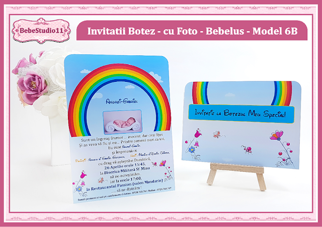 invitatii botez contur bebelus