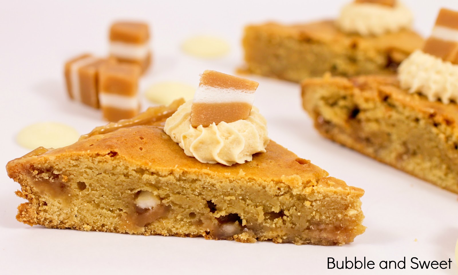 Bubble and Sweet White Chocolate and Caramel Brownie Recipe and a giveaway