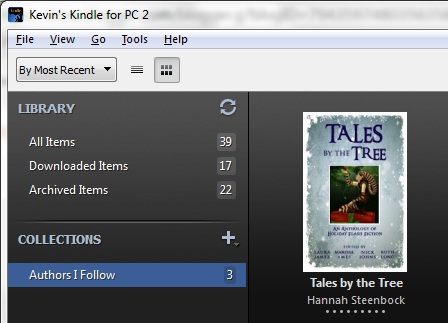 My Kindle with Tales By The Tree in the "Authors I Follow" collection