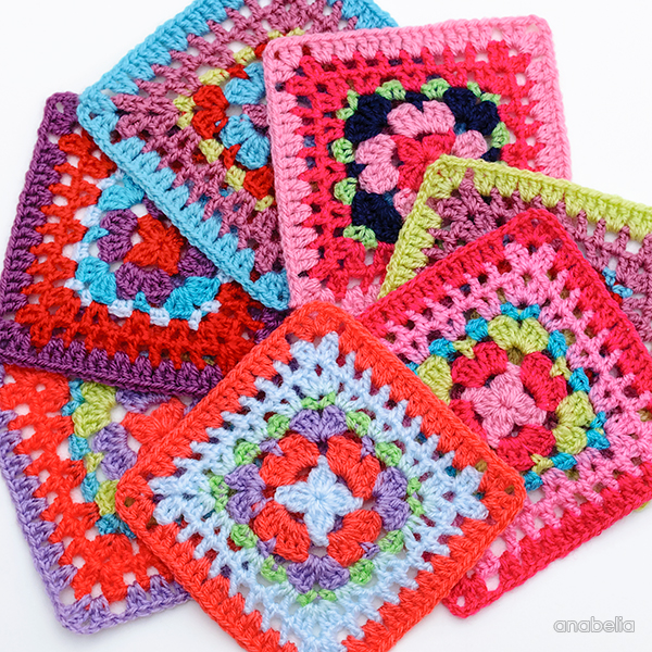 Crochet Square Motif 7-2017 by Anabelia Craft Design