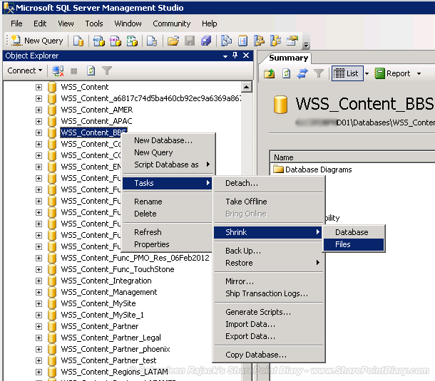 SharePoint \ SQL Server: Truncate and Shrink SharePoint Transaction ...
