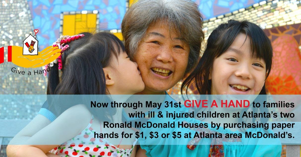 Give A Hand at McDonald's to Help Families at Atlanta Ronald McDonald