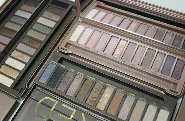 A picture of Urban Decay Naked, Urban Decay Naked 2 and Urban Decay Naked 3