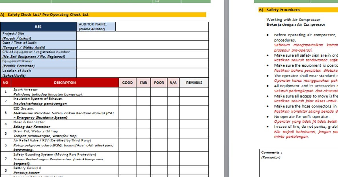 PT. Sistem Manajemen Utama Paket Formulir Kosong (blank