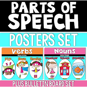 Parts of Speech Posters and Bulletin Board Set