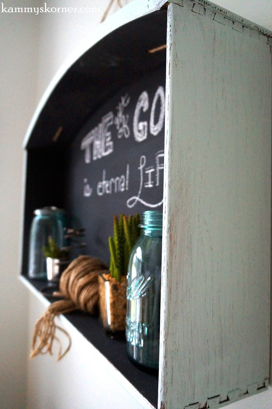 Kammy's Korner Dresser Drawer Chalkboard Shelf