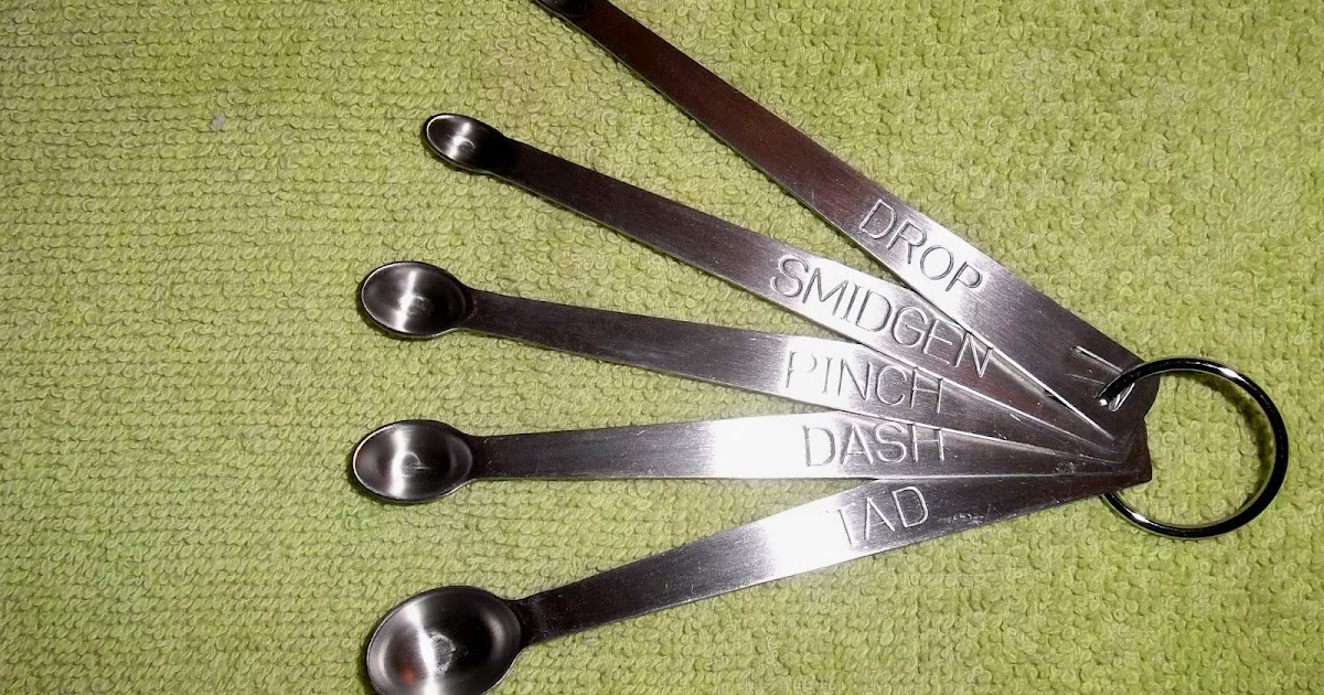 These measuring spoons for a drop, smidgen, pinch, dash, and tad :  r/mildlyinteresting