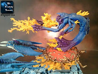 Chaos Daemons Burning Chariot of Tzeentch WiP 8 painting fire