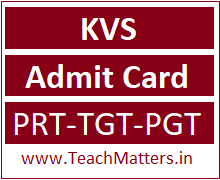 image: Kendriya Vidyalaya Sangathan Interview Admit Card 2023 Dates - PRT, TGT & PGT @ TeachMatters