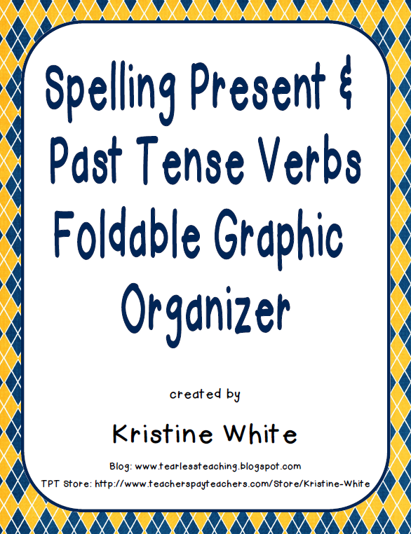 tearless-teaching-spelling-present-tense-and-past-tense-verbs-foldable-graphic-organizer