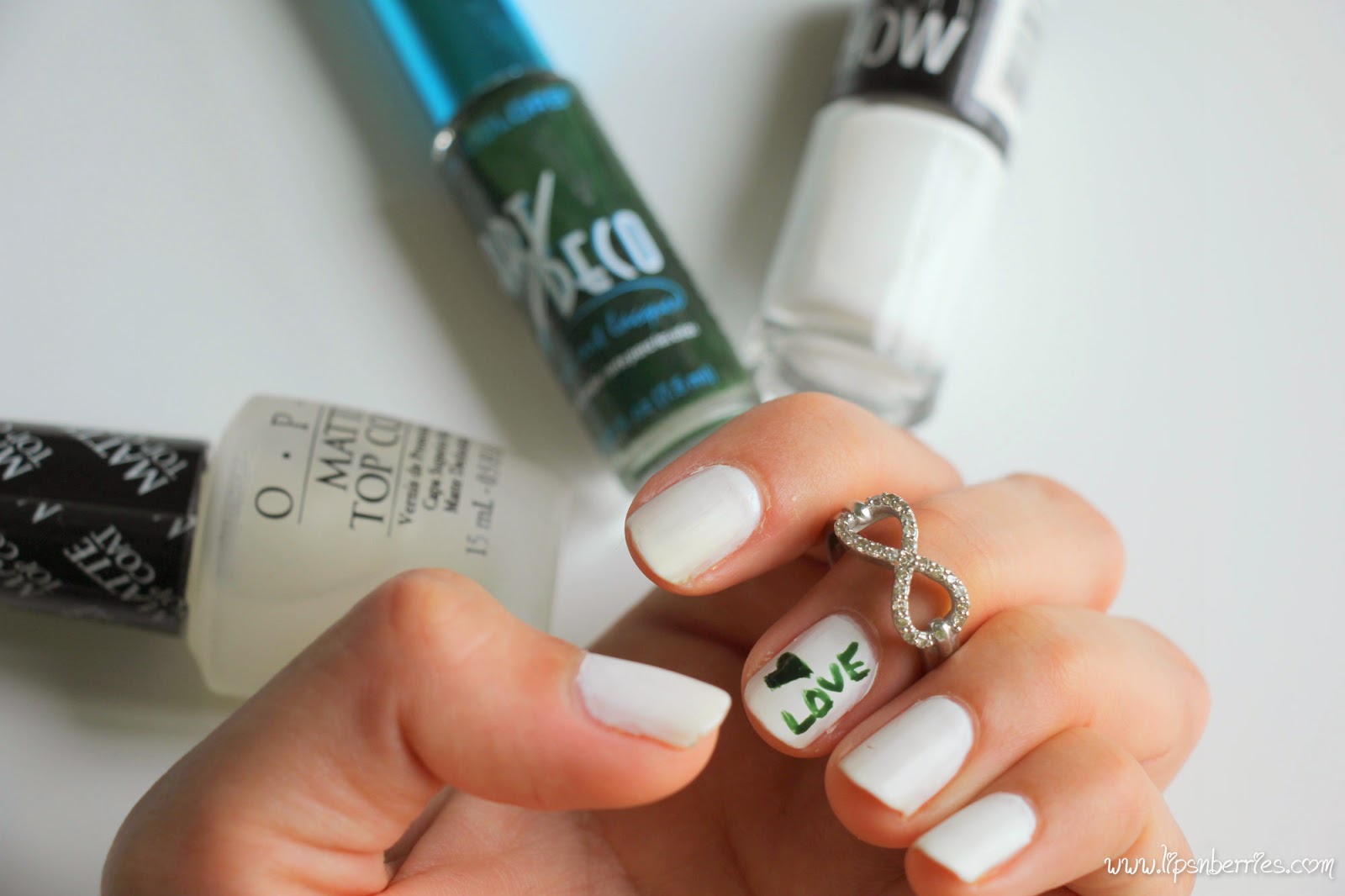 Matte White Nails! OPI Matte Top Coat+ Maybelline Color Show Porcelain