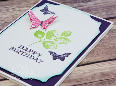 Kinda Eclectic Butterfly Birthday Card By Stampin' Up! UK Demo Bekka Prideaux - get the details and buy the supplies here