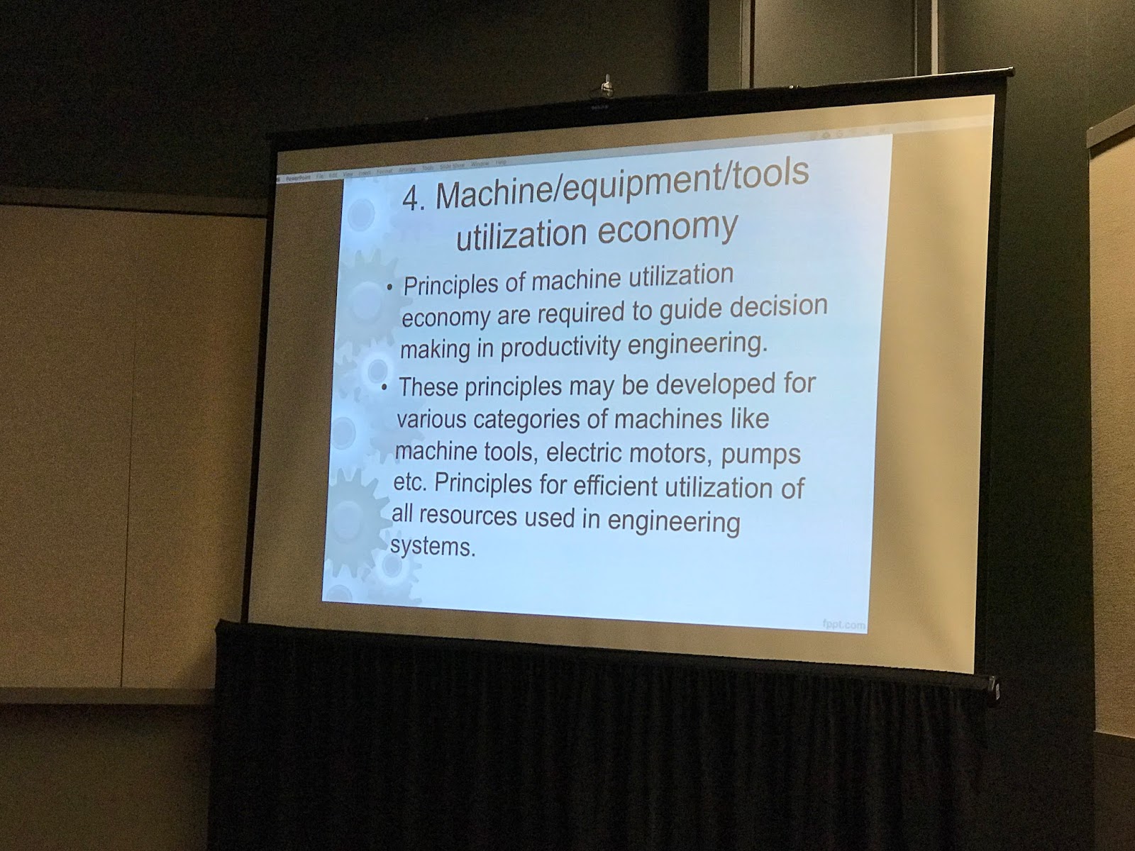 Industrial Engineering Knowledge Center Machine Utilization Economy Principle of Industrial