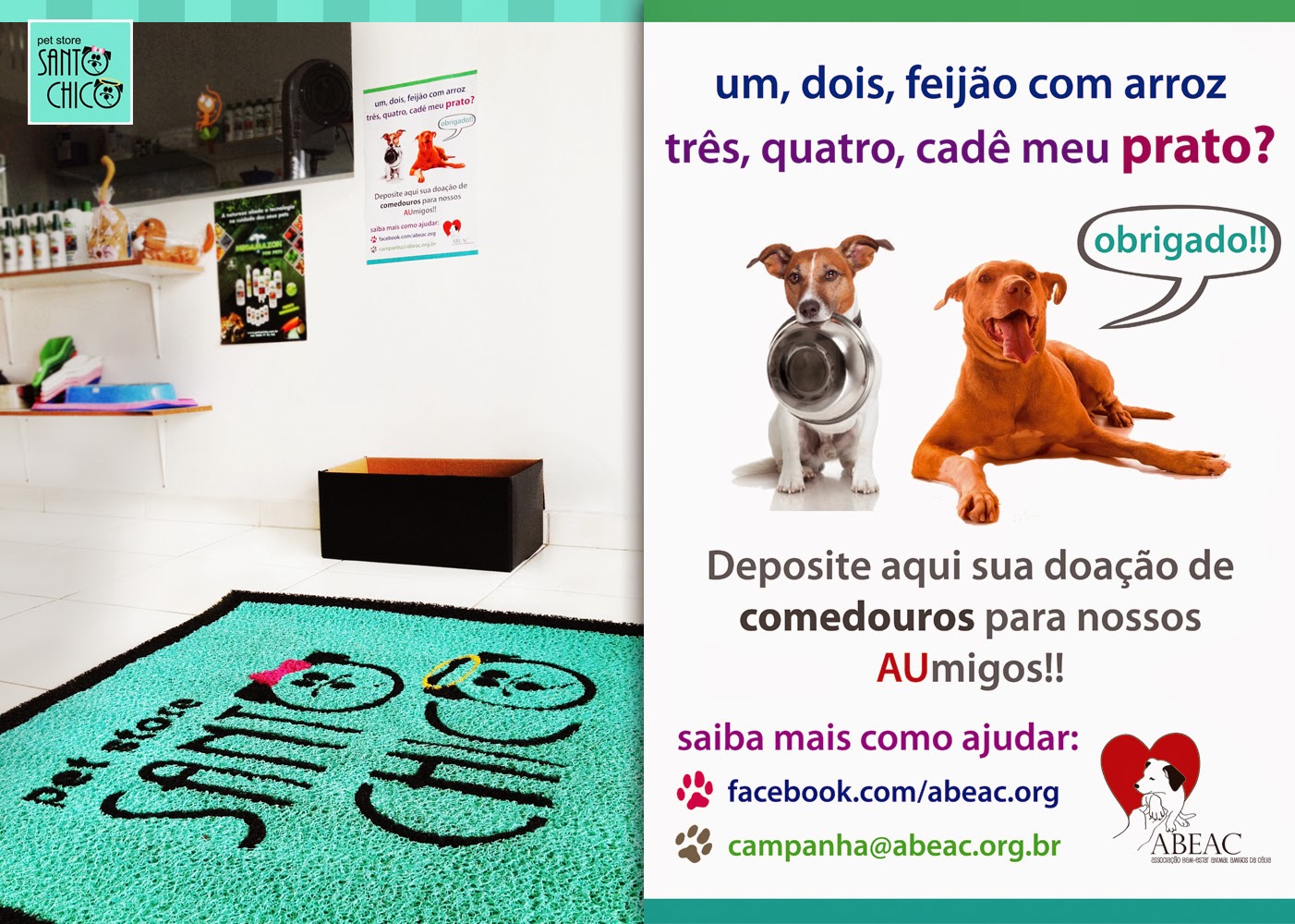 Pet Store Santo Chico Campanha Comedouros ABEAC