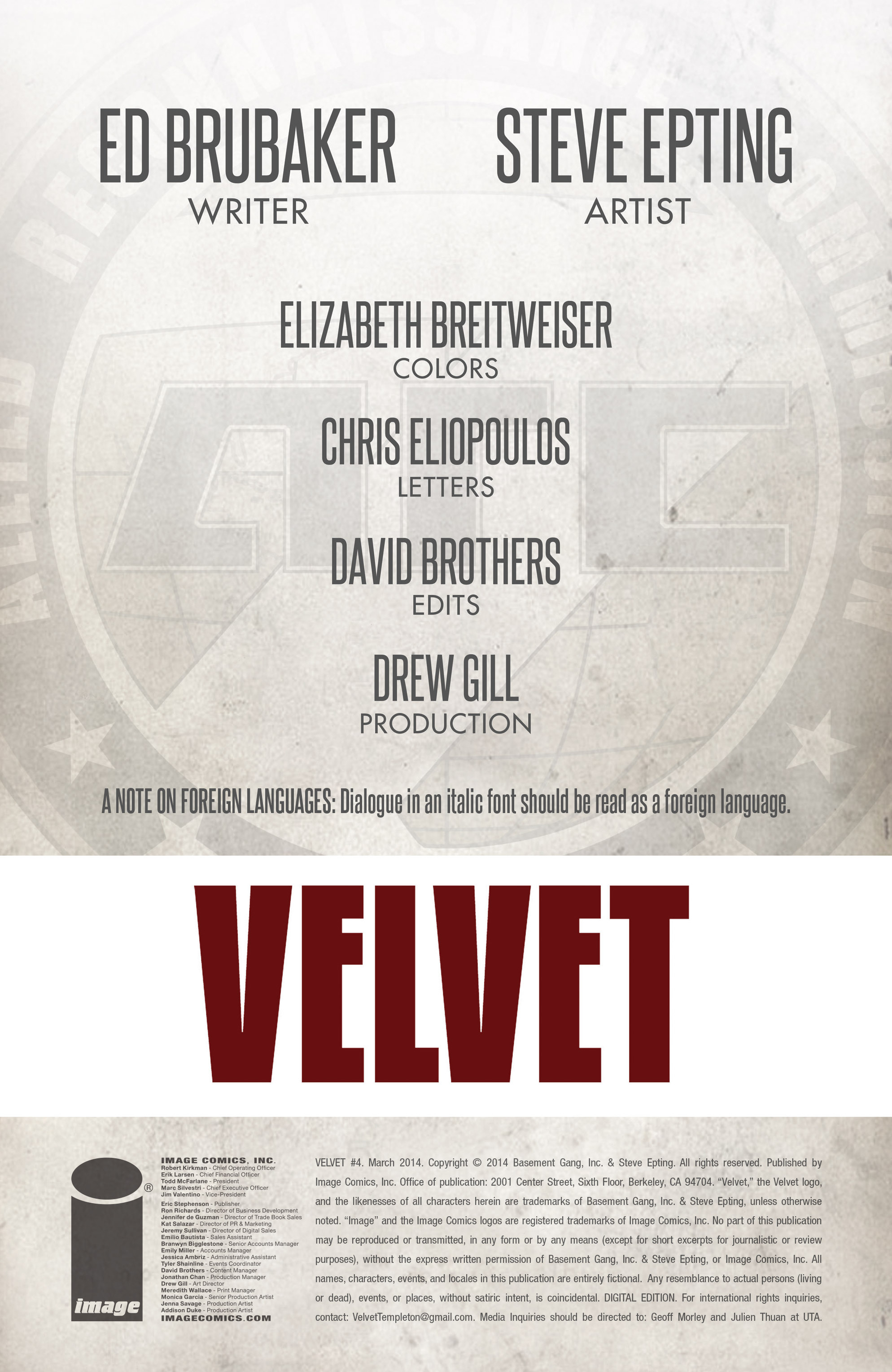 Read online Velvet comic -  Issue #4 - 2