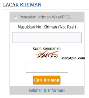 Status Kiriman Barang Pakai POS Indonesia